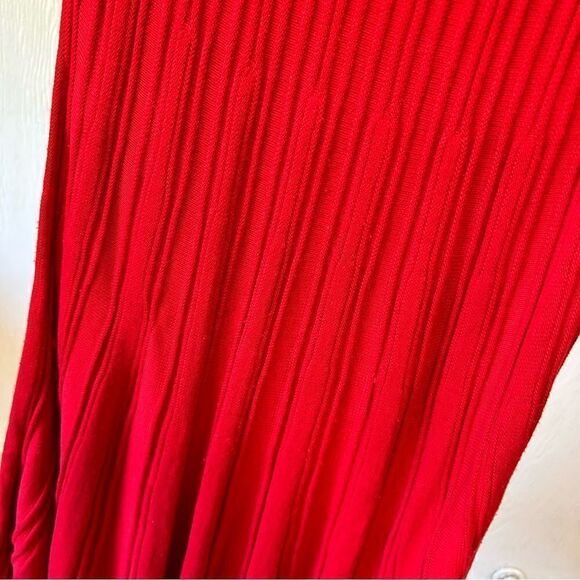 Torrid Cherry Red Ribbed Knit Sweater Short sleeves Dress - Picture 10 of 11